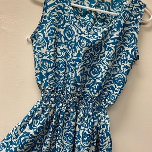 Blue and white vintage dress